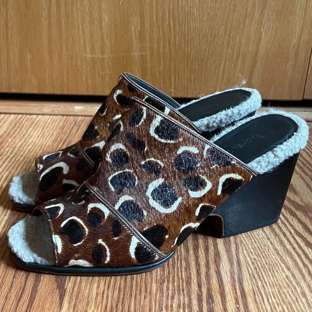 Rachel Comey Dahl Mule in Leopard Print Ponyhair sz 8.5